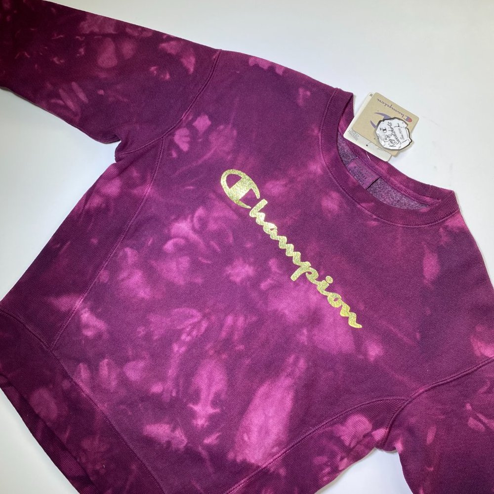 Champion Sweatshirt Tie - Dye Berry Crew Neck